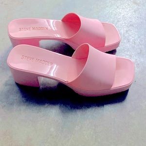 Steve Madden Barbie Harlin Pink Slides Sandals